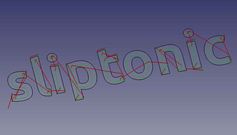 Example Vcarving Toolpath