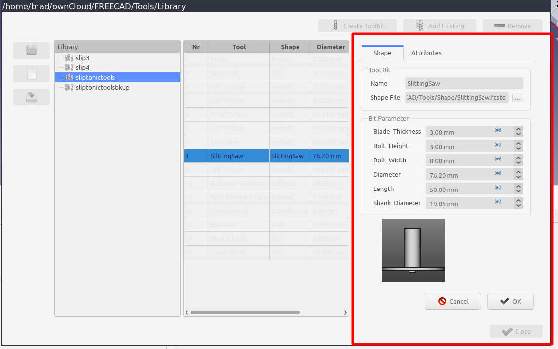 Editingpanel